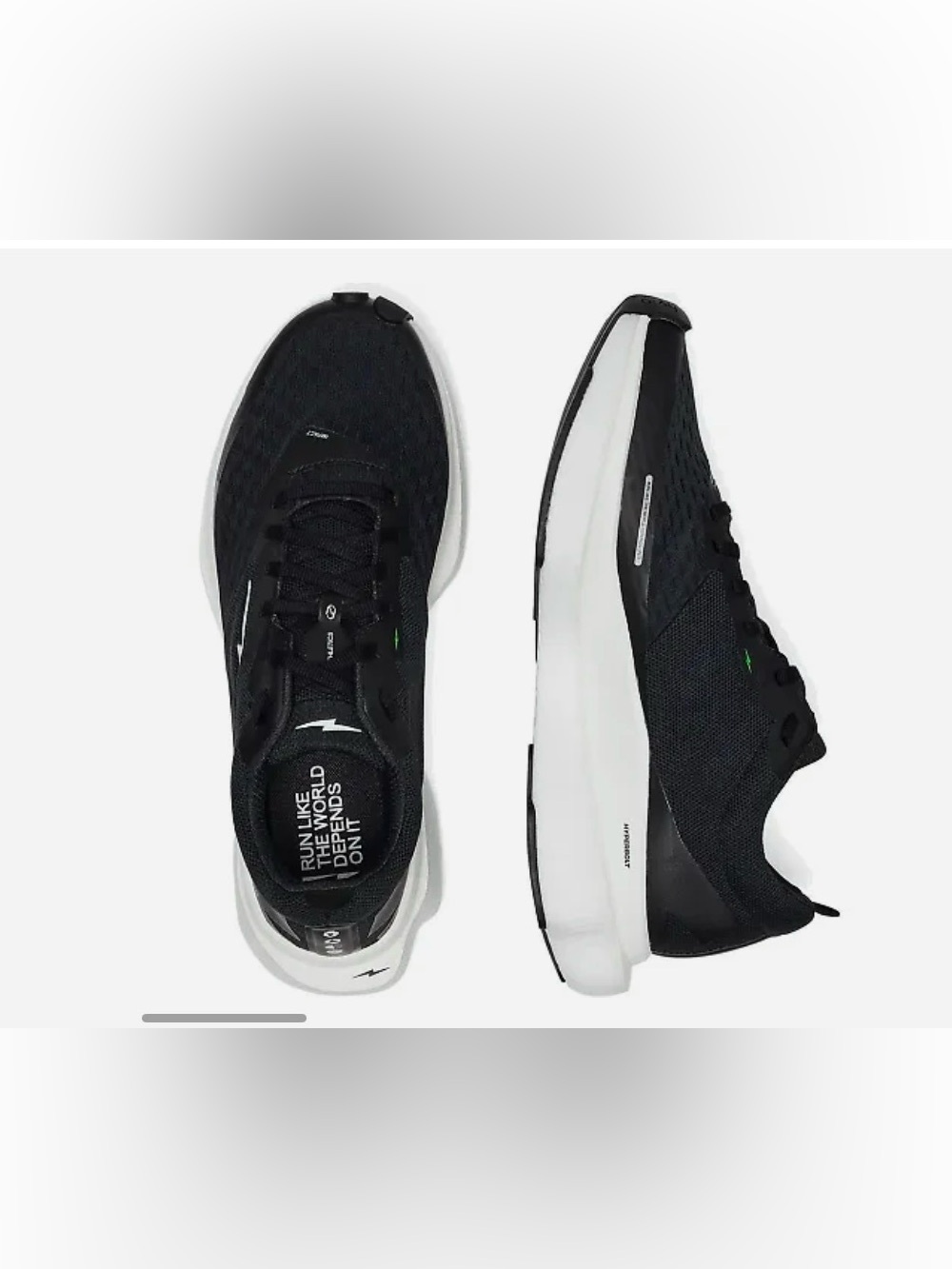 Hylo Impact Mens 9.5 Lightweight Athletic Running Sneakers New Black / White New